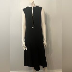 Elegant Lafayette 148 Black Sleeveless Dress
